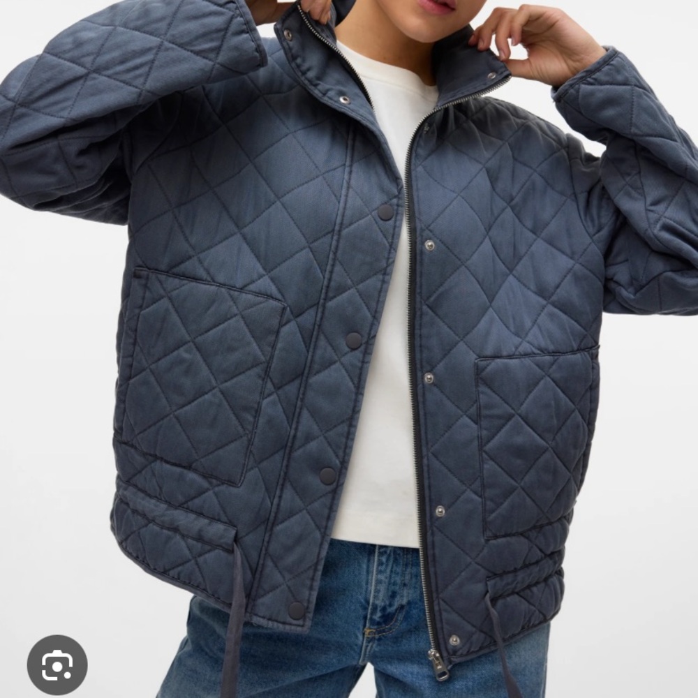 VERO MODA new with tags Women's Quilted Jacket - Gray/blue obsidian